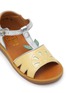 Detail View - Click To Enlarge - POM D'API - ‘Poppy Agrume’ Lemon Leather Toddlers Sandals