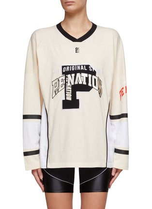 Main View - Click To Enlarge - P.E NATION - ‘OVIE’ LONG SLEEVE LOGO PRINT TOP