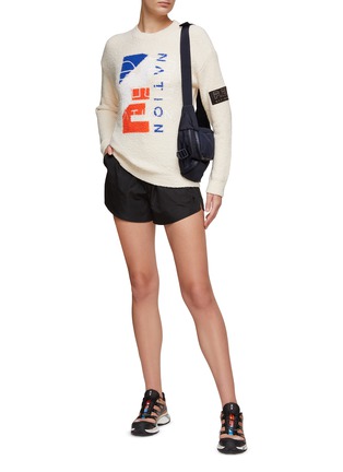 Figure View - Click To Enlarge - P.E NATION - ‘REVERB’ ELASTICATED WAISTBAND SIDE SLIT DETAIL SHORTS