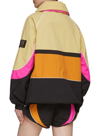 Back View - Click To Enlarge - P.E NATION - RUNNING TRACK COLOR BLOCK PANEL ZIP UP LONG SLEEVE JACKET