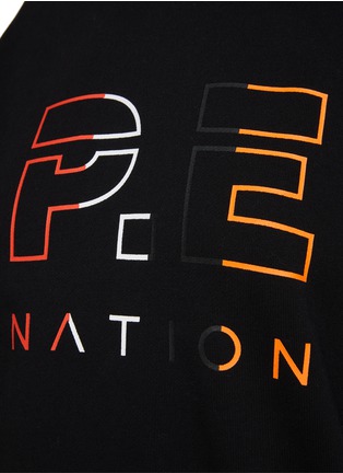  - P.E NATION - ‘THE ORIGINAL’ LOGO PRINT CREWNECK COTTON SWEATSHIRT
