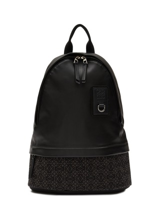 Main View - Click To Enlarge - LOEWE - Anagram Jacquard Leather Round Slim Backpack