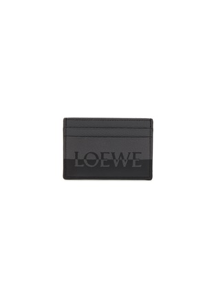 Main View - Click To Enlarge - LOEWE - Bicoloured Logo Grained Leather Cardholder