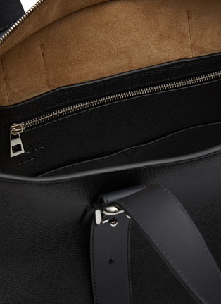 Detail View - Click To Enlarge - LOEWE - Buckled Handle Leather Zipped Tote Bag