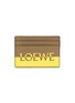 Main View - Click To Enlarge - LOEWE - Logo Bicoloured Grained Leather Cardholder