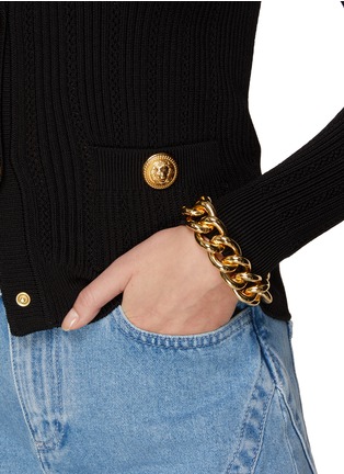 Figure View - Click To Enlarge - KENNETH JAY LANE - Gold Plated Chunky Chain Bracelet
