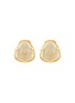 Main View - Click To Enlarge - KENNETH JAY LANE - GOLD TONE CLEAR CRYSTAL CLIP EARRINGS
