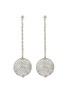 Main View - Click To Enlarge - KENNETH JAY LANE - SILVER CRYSTAL PAVE DROP EARRINGS