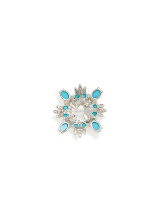 Figure View - Click To Enlarge - KENNETH JAY LANE - TURQUOISE PEARL CLUSTER SMALL BROOCH