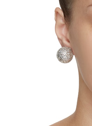 Figure View - Click To Enlarge - KENNETH JAY LANE - JACKIE O CRYSTAL PAVÉ EARRINGS