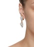 Figure View - Click To Enlarge - KENNETH JAY LANE - CRYSTAL ADORNED LEAVES MOTIF DROP EARRINGS