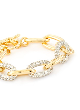 Detail View - Click To Enlarge - KENNETH JAY LANE - Crystal Polished Gold Chunky Round Chain Link Bracelet