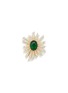 Main View - Click To Enlarge - KENNETH JAY LANE - EMERALD CABOCHONS SUNBURST BROOCH