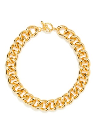 Main View - Click To Enlarge - KENNETH JAY LANE - Gold Plated Chunky Round Chain Necklace