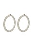 Main View - Click To Enlarge - KENNETH JAY LANE - RHODIUM CRYSTAL PAVE HOOP CLIP EARRINGS