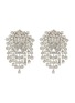 Main View - Click To Enlarge - KENNETH JAY LANE - RHODIUM CRYSTAL CLUSTER CLIP EARRINGS