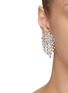 Figure View - Click To Enlarge - KENNETH JAY LANE - RHODIUM CRYSTAL CLUSTER CLIP EARRINGS