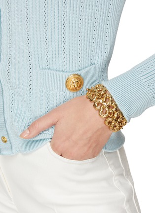 Figure View - Click To Enlarge - KENNETH JAY LANE - Clover Gold Bracelet