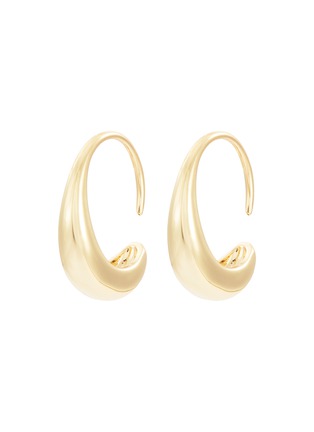 Main View - Click To Enlarge - KENNETH JAY LANE - Polished Gold Open Hoop Earrings
