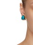 KENNETH JAY LANE - Glass Cabochon Nugget Gold Clip Earrings
