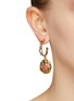 Figure View - Click To Enlarge - KENNETH JAY LANE - MULTI-CRYSTAL GOLD TONED METAL DROP EARRINGS
