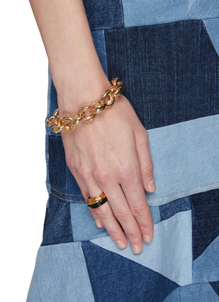 Figure View - Click To Enlarge - KENNETH JAY LANE - GOLD TONED METAL ROUND CHAIN BRACELET
