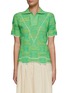 Main View - Click To Enlarge - BOTTEGA VENETA - CONTRAST TRIM KNITTED POLO TOP