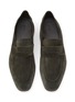 Detail View - Click To Enlarge - ERMENEGILDO ZEGNA - ‘L’asola’ Suede Penny Loafers