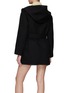 Back View - Click To Enlarge - MACKAGE - ‘AMINA’ SELF TIE WAIST HOODED DOUBLE FACE WOOL WRAP COAT