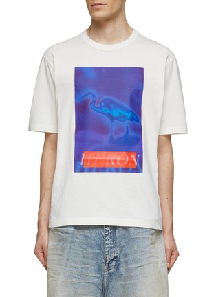 Main View - Click To Enlarge - HERON PRESTON - HERON CENSORED GRAPHCIS CREWNECK SHORT SLEEVE T-SHIRT