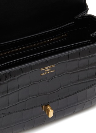 Detail View - Click To Enlarge - BALENCIAGA - ‘Lady’ Small Crocodile Embossed Leather Shoulder Bag