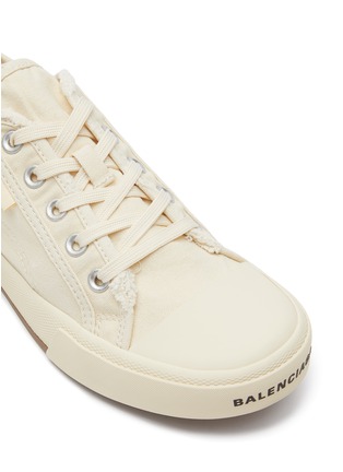 Detail View - Click To Enlarge - BALENCIAGA - ‘Paris’ Distressed Canvas Low Top Sneakers