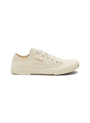 Main View - Click To Enlarge - BALENCIAGA - ‘Paris’ Distressed Canvas Low Top Sneakers