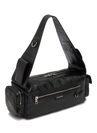 Detail View - Click To Enlarge - BALENCIAGA - ‘SUPERBUSY’ SMALL LAMBSKIN LEATHER SLING BAG