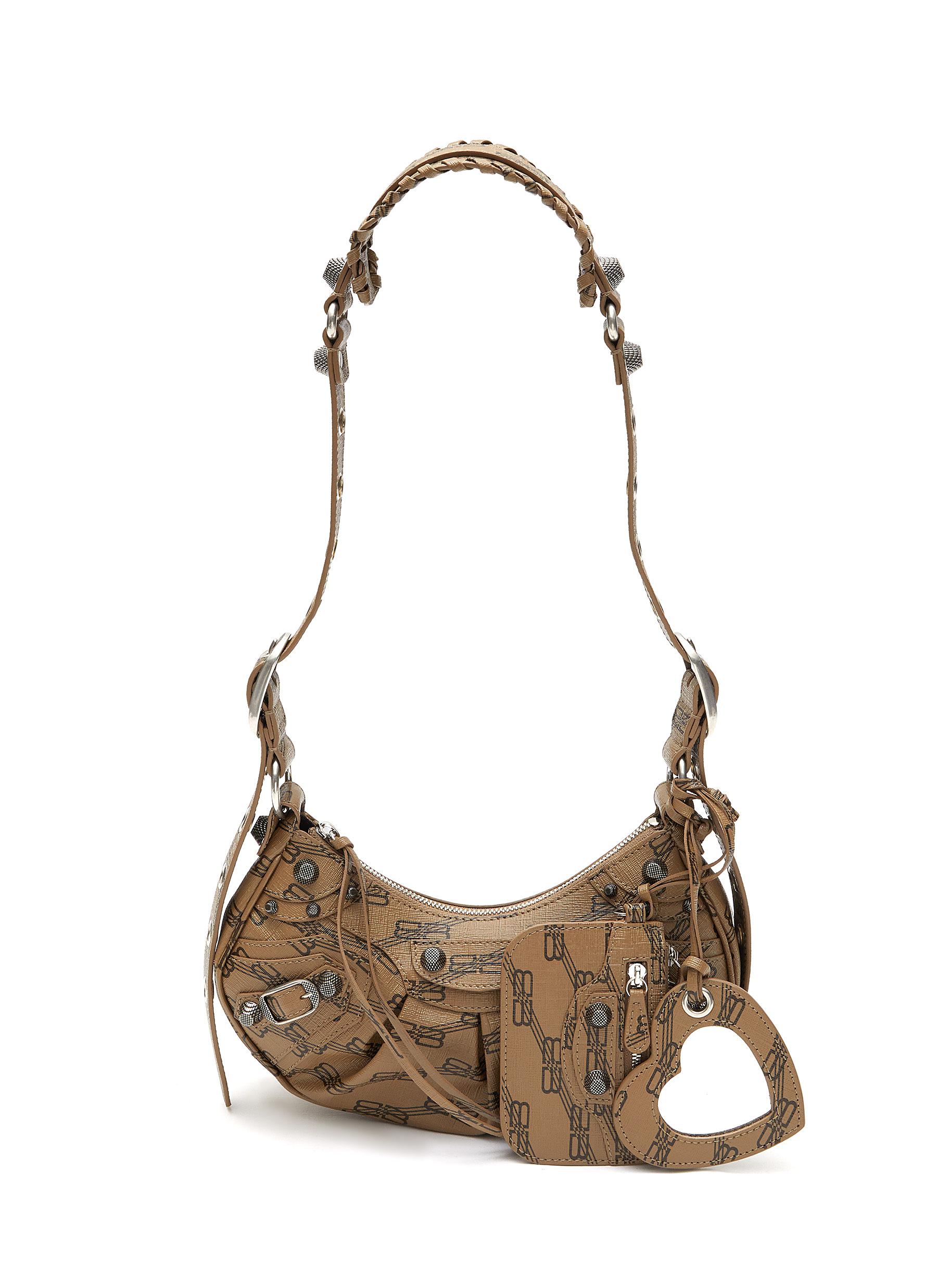 'Le Cagole' Extra Small Monogram Coated Canvas Shoulder Bag