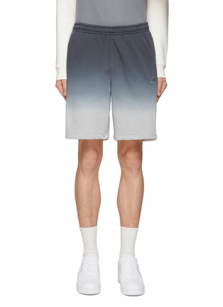 Main View - Click To Enlarge - NIKE - LOGO EMBROIDERED ELASTICATED WAISTBAND OMBRÉ SHORTS