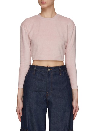 Main View - Click To Enlarge - EQUIL - Long Sleeved Cotton Terry Cropped Top