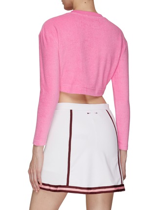 Back View - Click To Enlarge - EQUIL - Long Sleeved Cotton Terry Cropped Top