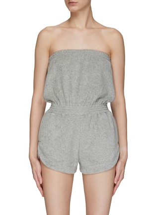 Main View - Click To Enlarge - EQUIL - STRAPLESS TERRY PLAYSUIT