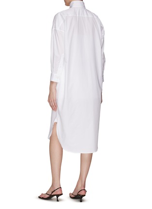 Back View - Click To Enlarge - EQUIL - BUTTON UP LONG SLEEVE MIDI SHIRT DRESS