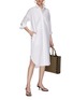 Figure View - Click To Enlarge - EQUIL - BUTTON UP LONG SLEEVE MIDI SHIRT DRESS