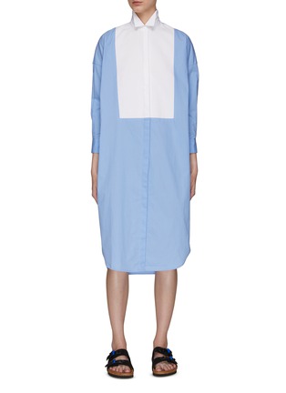 Main View - Click To Enlarge - EQUIL - BUTTON UP LONG SLEEVE MIDI SHIRT DRESS