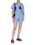 Figure View - Click To Enlarge - EQUIL - Elastic Waist Shirt Cotton Shorts