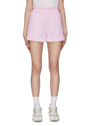 Main View - Click To Enlarge - EQUIL - Striped Elastic Waist Cotton Shorts