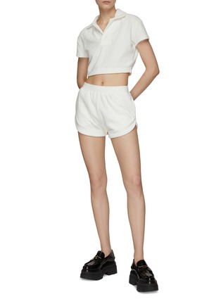 Front View - Click To Enlarge - EQUIL - Elastic Waist Cotton Terry Shorts