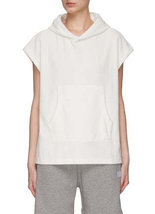 Main View - Click To Enlarge - EQUIL - Cap Sleeved Cotton Terry Hoodie