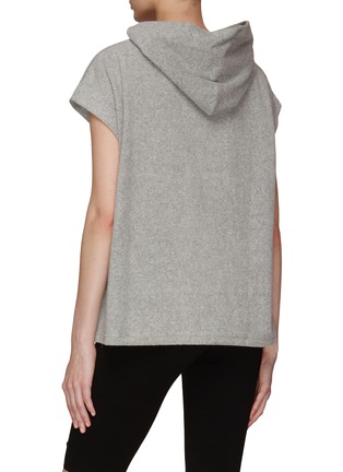 Back View - Click To Enlarge - EQUIL - Cap Sleeved Cotton Terry Hoodie