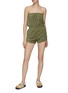 Front View - Click To Enlarge - EQUIL - Elastic Waist Cotton Terry Strapless Playsuit