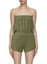 Main View - Click To Enlarge - EQUIL - Elastic Waist Cotton Terry Strapless Playsuit