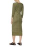 Back View - Click To Enlarge - EQUIL - MID SLEEVE SCOOP NECK TERRY COTTON BLEND DRESS